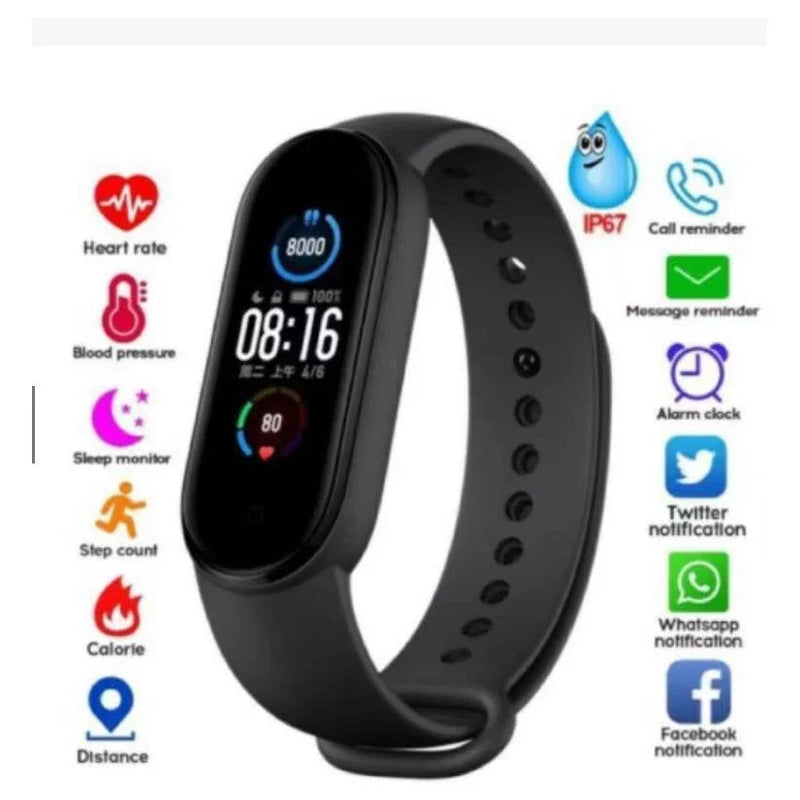 Banda Pedômetro Monitor de Frequência Cardíaca de Fitness